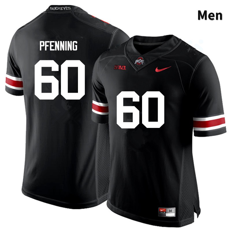 Ohio State Buckeyes Blake Pfenning Men's #60 Black Game Stitched College Football Jersey